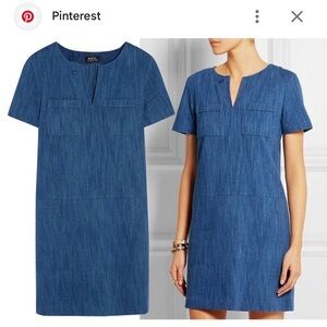 🇫🇷APC denim shift dress XS